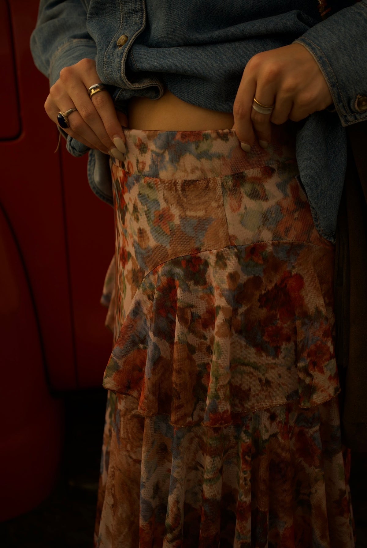 CARTER FLORAL MAXI SKIRT